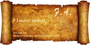 Flesko Antal névjegykártya